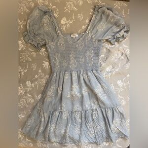 Madewell Gray blue floral dress